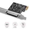 Axagon PCEA-P1N PCIe - 1x paralelný port adaptér s SP & LP, PCIe, paralelný, samica, Full-height / Low-profile, PCIe 2.0, Čína