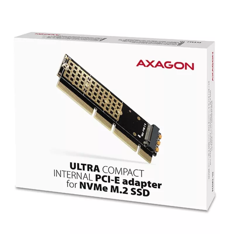 Axagon PCEM2-1U PCIe x16/x8/x4 - M.2 NVMe M-Key slot adaptér 1U
