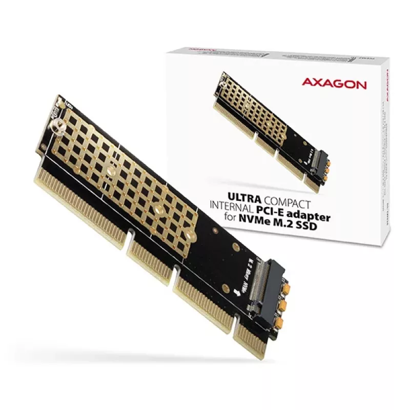 Axagon PCEM2-1U PCIe x16/x8/x4 - M.2 NVMe M-Key slot adaptér 1U