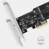 Axagon PCES-SA4M2 PCIe radič 2x interný SATA 6G port + M.2 B-Key rozširujúca karta/adaptér M.2, SATA
