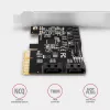 Axagon PCES-SA4X4 PCIe radič - 4x interný SATA 6G port, ASM1164, SP & LP