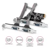 Axagon PCEA-S4N PCIe - 4x sériový port 250 kbps adaptér s SP a LP krytom