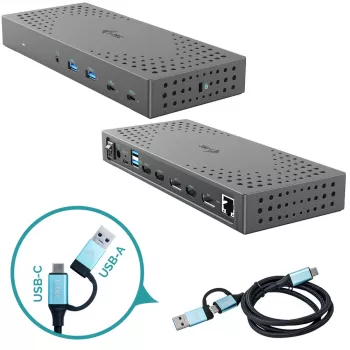 i-tec USB 3.0 / USB-C / Thunderbolt, 3x 4K dokovacia stanica Gen 2 + Power Delivery 100W