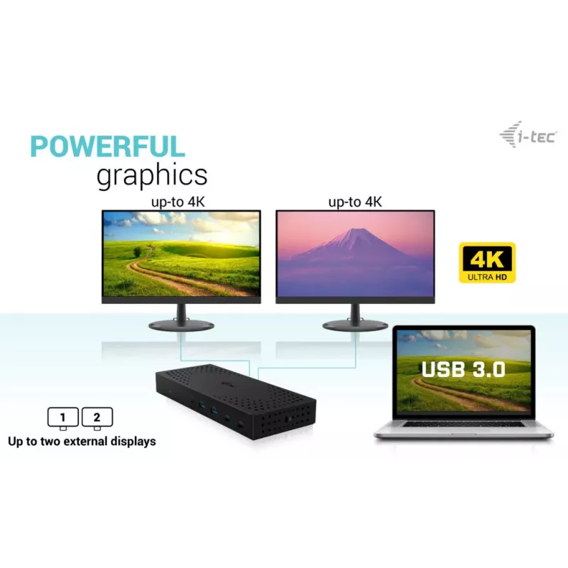 i-tec USB 3.0 / USB-C / Thunderbolt, 3x 4K dokovacia stanica Gen 2 + Power Delivery 100W