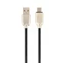GEMBIRD Premium gumený Micro-USB nabíjací a dátový kábel 2m - čierny