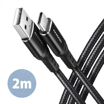 USB kábel Axagon BUCM-AM20AB 2m USB A USB C čierny