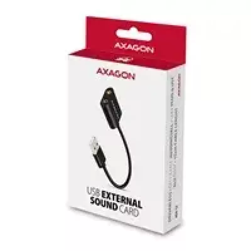 Externý USB audio adaptér AXAGON ADA-12 s 1x 3,5 mm jack pre slúchadlá a mikrofón
