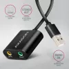 Externý USB audio adaptér AXAGON ADA-12 s 1x 3,5 mm jack pre slúchadlá a mikrofón