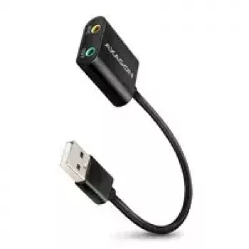 Externý USB audio adaptér AXAGON ADA-12 s 1x 3,5 mm jack pre slúchadlá a mikrofón