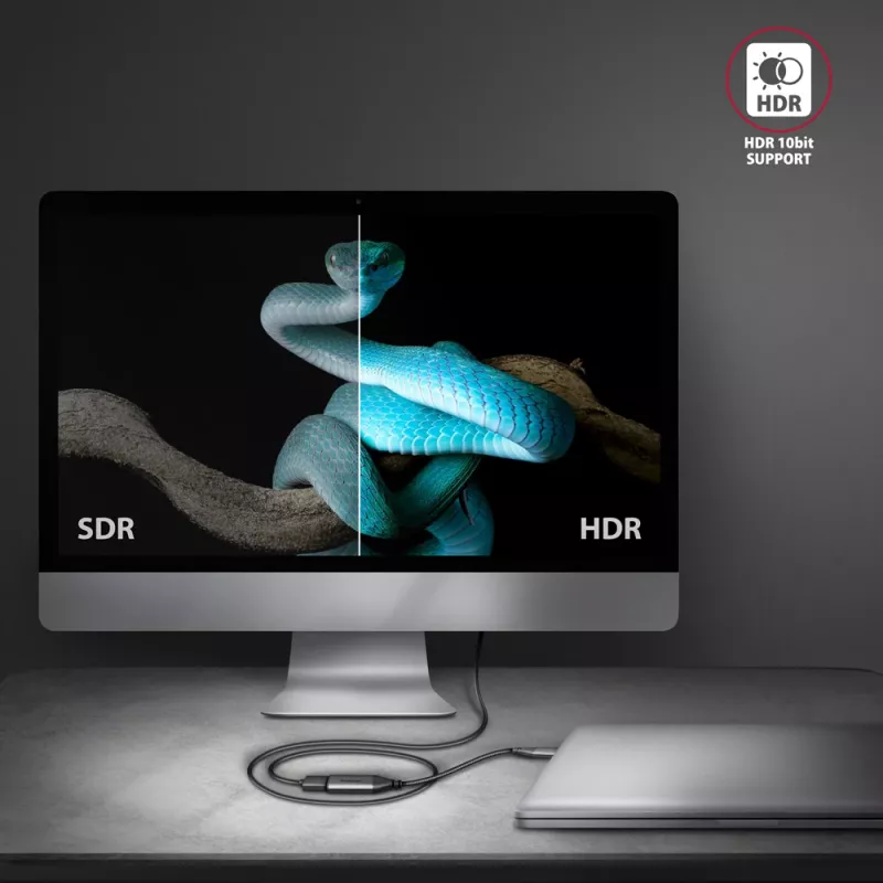 Axagon RVC-HI2M USB-C -> HDMI 2.0a adaptér 4K/60Hz HDR10