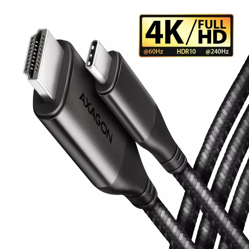 Axagon RVC-HI2MC USB-C -> HDMI 2.0a kábel 1,8m, 4K/60Hz HDR10