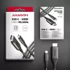 Axagon RVC-HI2MC USB-C -> HDMI 2.0a kábel 1,8m, 4K/60Hz HDR10