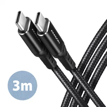 USB kábel Axagon BUCM-CM30AB USB 2.0 3 m USB C čierny
