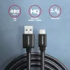 Axagon BUMM-AM15AB USB kábel USB 2.0 1,5 m Micro-USB B USB A čierny