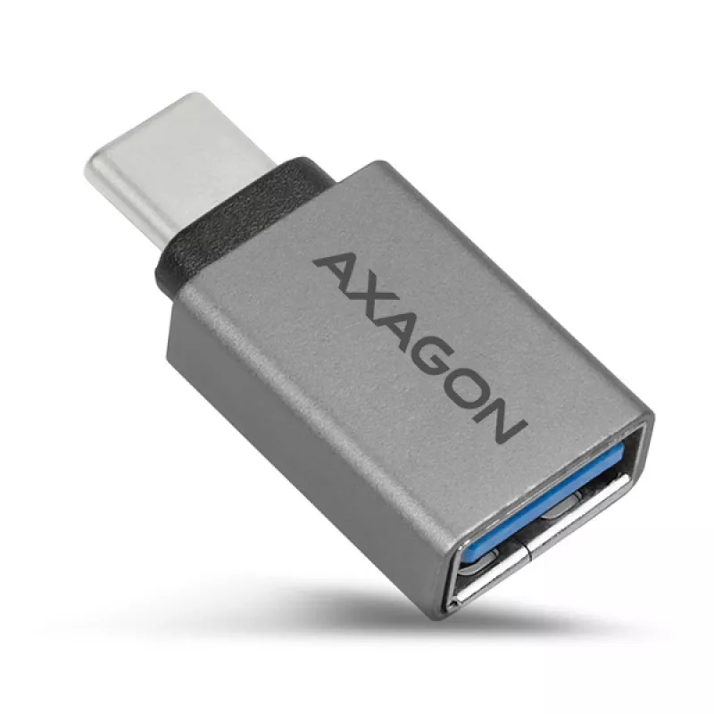 Axagon RUCM-AFA adaptér USB-C (M) -> USB-A (F), USB 3.2 Gen 2, 3A, ALU