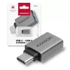 Axagon RUCM-AFA adaptér USB-C (M) -> USB-A (F), USB 3.2 Gen 2, 3A, ALU