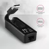 AXAGON ADE-XR adaptér USB 2.0 Type-A na Fast Ethernet 10/100, RJ-45, Realtek RTL8152, čierny, 23 g