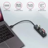 Axagon HMA-CR3A Kovový USB 3.2 Gen 1 multi-port hub s tromi USB portami a čítačkou kariet