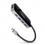 Axagon HMC-6H4A USB 3.2 Gen 1 hub, 4x USB-A, HDMI 4K/30Hz, PD 100W, 20 cm USB-C kábel