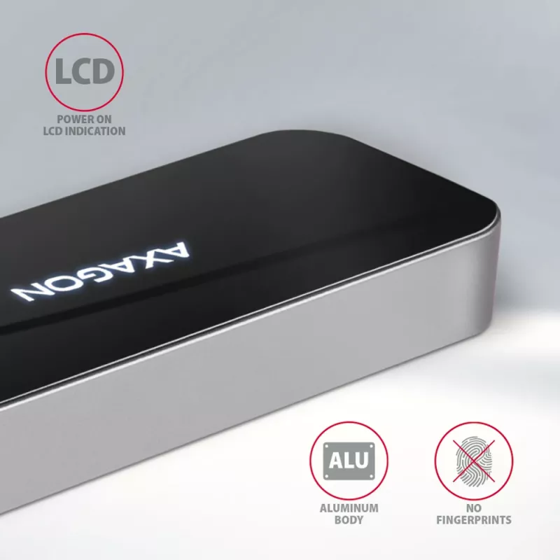 Axagon HMC-6H4A USB 3.2 Gen 1 hub, 4x USB-A, HDMI 4K/30Hz, PD 100W, 20 cm USB-C kábel