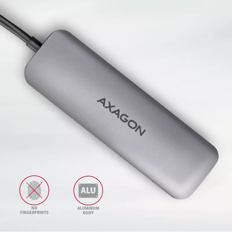 Axagon HMC-HCR3A 3x USB-A+ HDMI+ SD/microSD USB-C 3.2 Gen 1 hub 20 cm Káblový USB 3.2 Gen 1 (3.1 Gen 1) Type-C sivý