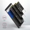 Axagon EEM2-SB2 Externé USB-C 3.2 Gen 2 kovové puzdro pre M.2 NVMe & SATA SSD disky. Bez skrutiek