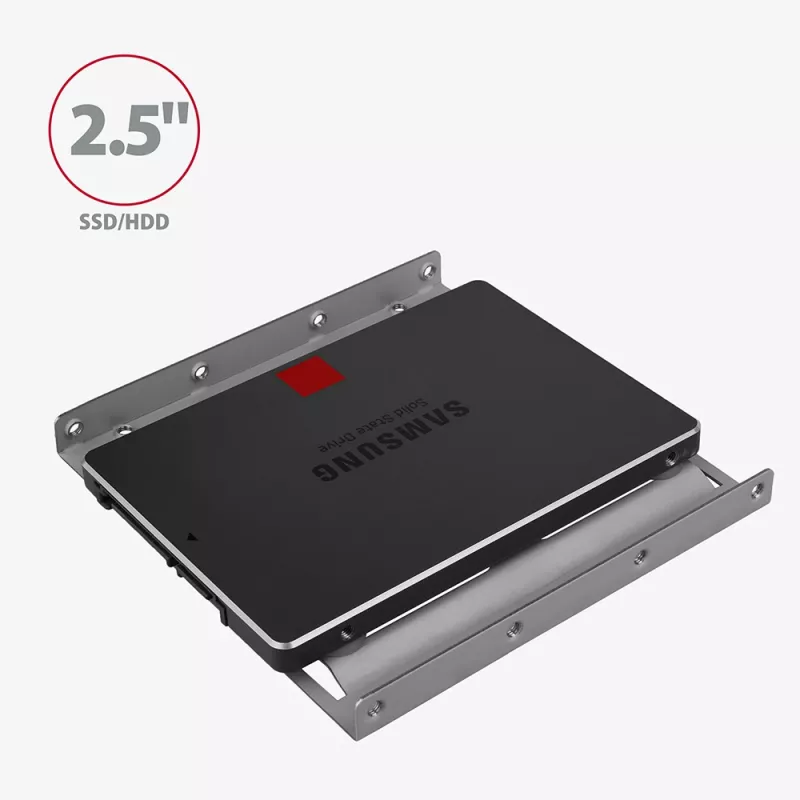 Axagon RHD-125S Držiak pre 1x 2,5 palca HDD/SSD do 3,5 palcovej pozície, kov, sivý