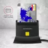 Axagon CRE-SM2 Čítačka smart kariet USB 2.0 čierna 1,3 m kábel
