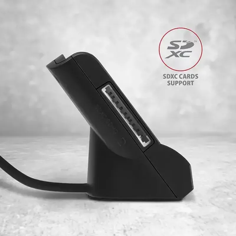 Axagon CRE-SM2 Čítačka smart kariet USB 2.0 čierna 1,3 m kábel