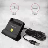 Axagon CRE-SM2 Čítačka smart kariet USB 2.0 čierna 1,3 m kábel