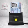Axagon CRE-SM2 Čítačka smart kariet USB 2.0 čierna 1,3 m kábel
