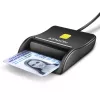 Axagon CRE-SM3N USB-A čítačka smart/ID kariet, USB 2.0, 1,3 m, čierna, 57 g