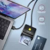 Axagon CRE-SM3SD USB čítačka smart & SD/microSD/SIM kariet Indoor USB 2.0 čierna