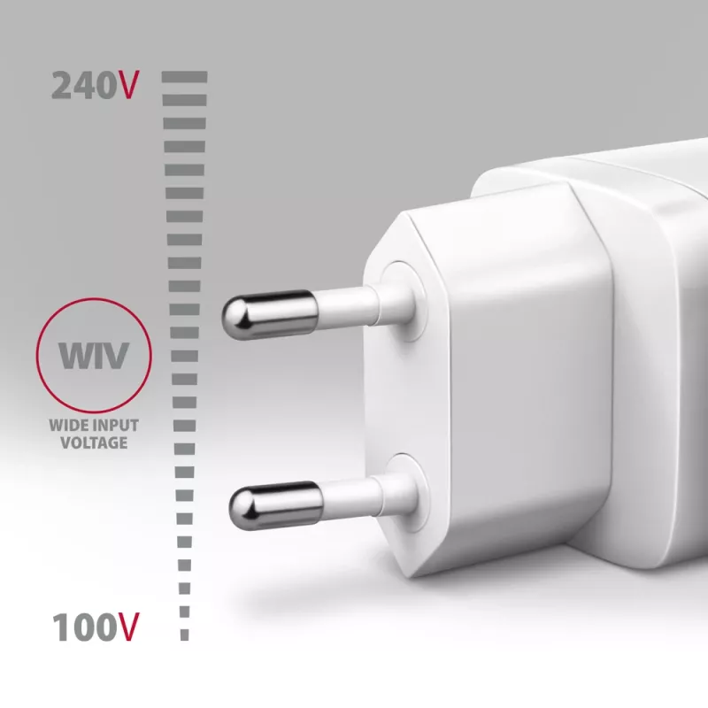 Nabíjačka Axagon ACU-PQ30W QC3.0 30W USB-C biela