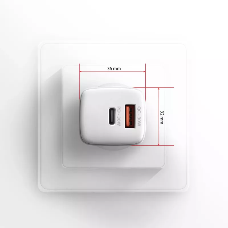Nabíjačka Axagon ACU-PQ30W QC3.0 30W USB-C biela