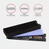 Axagon CLR-M2L10 Pasívny hliníkový chladič pre všetky M.2 SSD, veľkosť 2280, 10 mm vysoký.