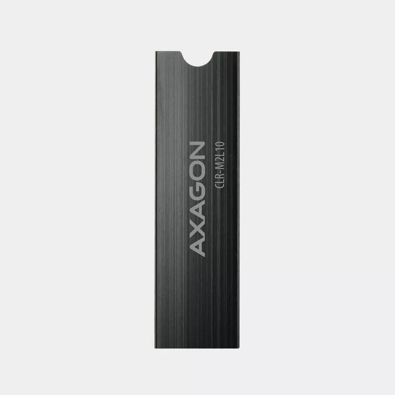 Axagon CLR-M2L10 Pasívny hliníkový chladič pre všetky M.2 SSD, veľkosť 2280, 10 mm vysoký.