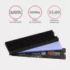 Axagon CLR-M2L6 Pasívny hliníkový chladič pre všetky M.2 SSD, veľkosť 2280, výška 6 mm