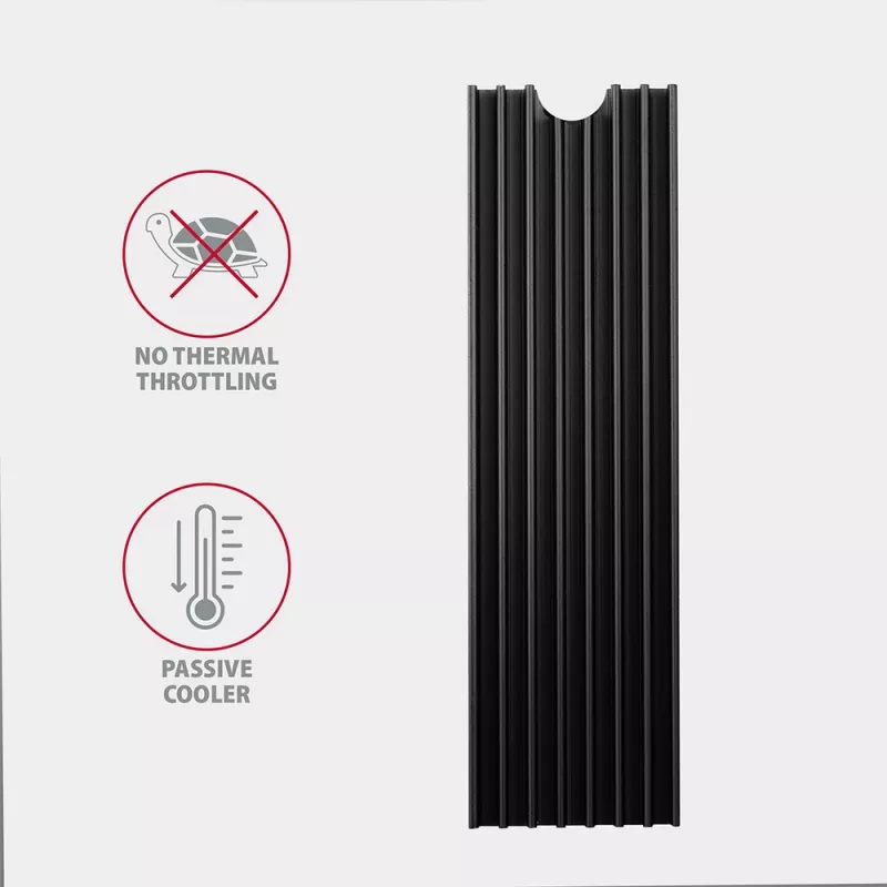 Axagon CLR-M2L6 Pasívny hliníkový chladič pre všetky M.2 SSD, veľkosť 2280, výška 6 mm