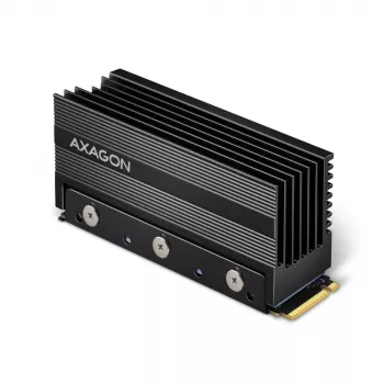 Axagon CLR-M2XL Pasívny hliníkový chladič pre jednostranné a obojstranné M.2 SSD disky, veľkosť 2280, výška 36 mm