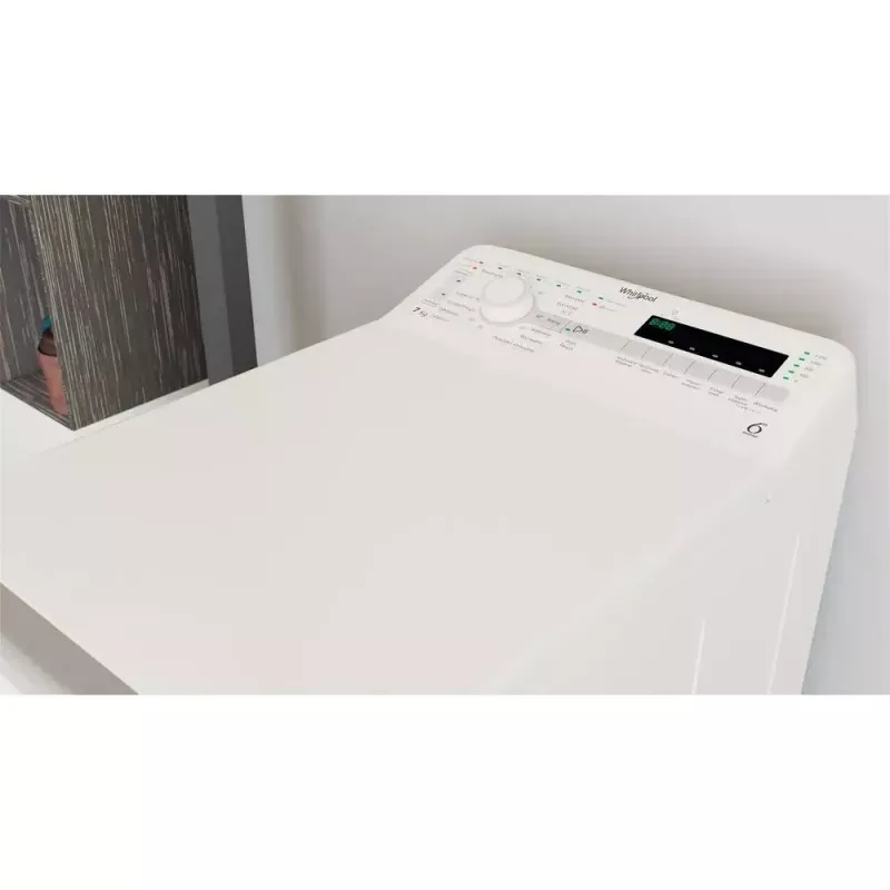 Whirlpool NTDLR 7220SS PL/N práčka s vrchným plnením, voľne stojaca, 7 kg, 1200 ot./min, energetická trieda E