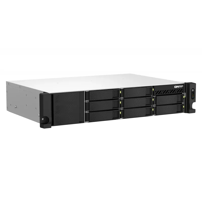 QNAP TS-864EU-8G NAS/Storage server Rack (2U) Intel® Celeron® 8 GB DDR4 0 TB QNAP Turbo System čierny