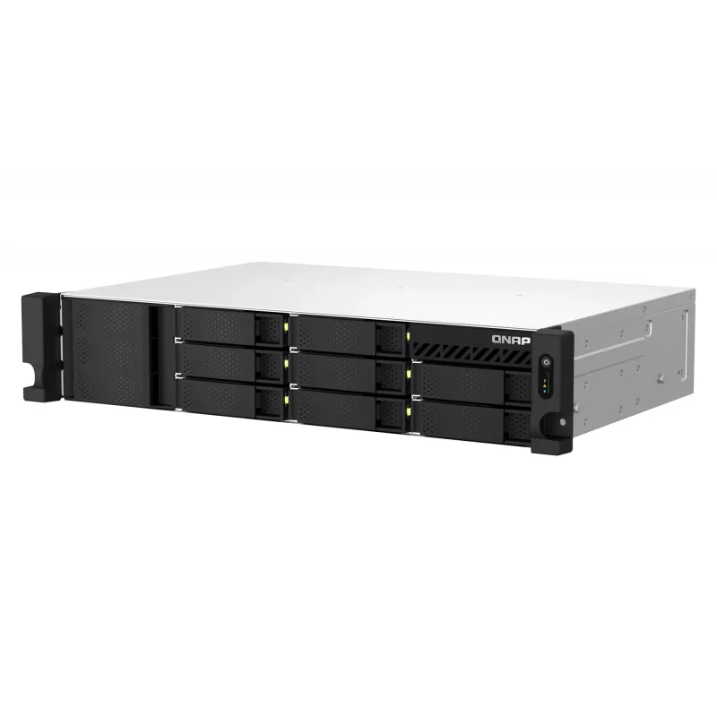 QNAP TS-864EU-RP-8G NAS/Storage server Rack (2U) Intel® Celeron® N5095 8 GB DDR4 0 TB QNAP Turbo System čierny