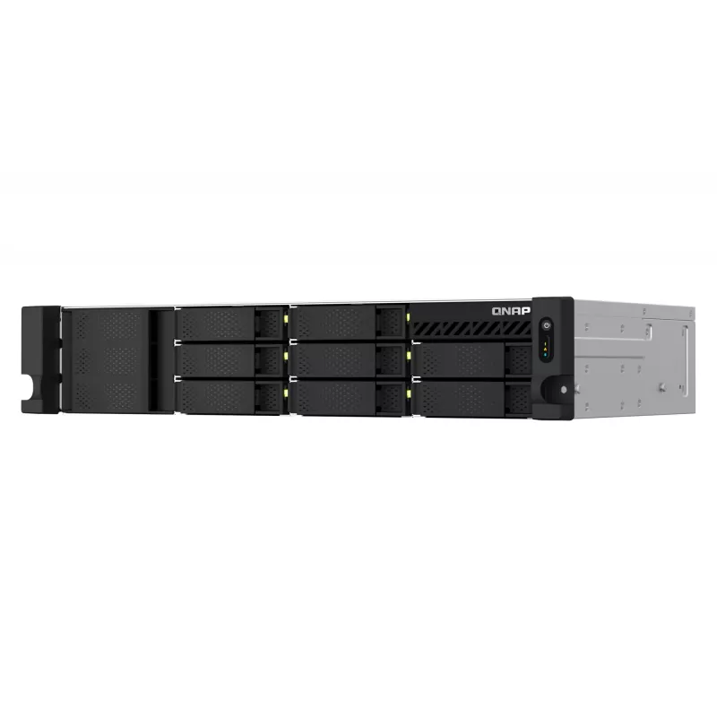 QNAP TS-864EU-RP-8G NAS/Storage server Rack (2U) Intel® Celeron® N5095 8 GB DDR4 0 TB QNAP Turbo System čierny
