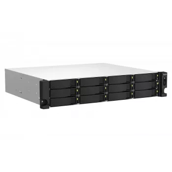 QNAP TS-1264U-RP NAS Rack (2U) Intel® Celeron® 8 GB DDR4 0 TB QNAP QTS hliník, čierny