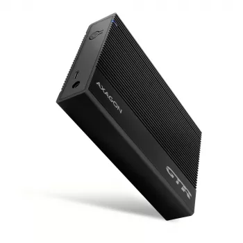 Axagon EE35-GTR USB-C 5Gbps - SATA 6G, 3.5 RIBBED box BLACK - USB Type-C puzdro na HDD 3,5 palca