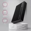 Axagon EE35-GTR USB-C 5Gbps - SATA 6G, 3.5 RIBBED box BLACK - USB Type-C puzdro na HDD 3,5 palca