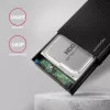 Axagon EE35-GTR USB-C 5Gbps - SATA 6G, 3.5 RIBBED box BLACK - USB Type-C puzdro na HDD 3,5 palca