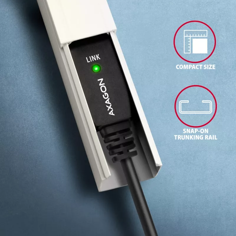 Axagon ADR-220B aktívny USB 2.0 A-M -> B-M prepojovací/repeater kábel 20 m