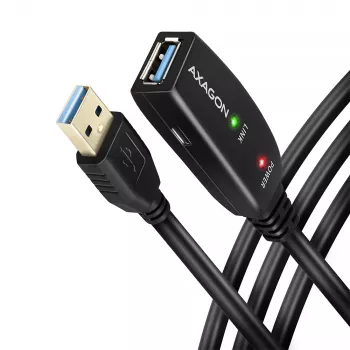 Axagon ADR-305 USB 3.2 Gen 1 A-M -> A-F aktívny predlžovací/repeater kábel 5 m